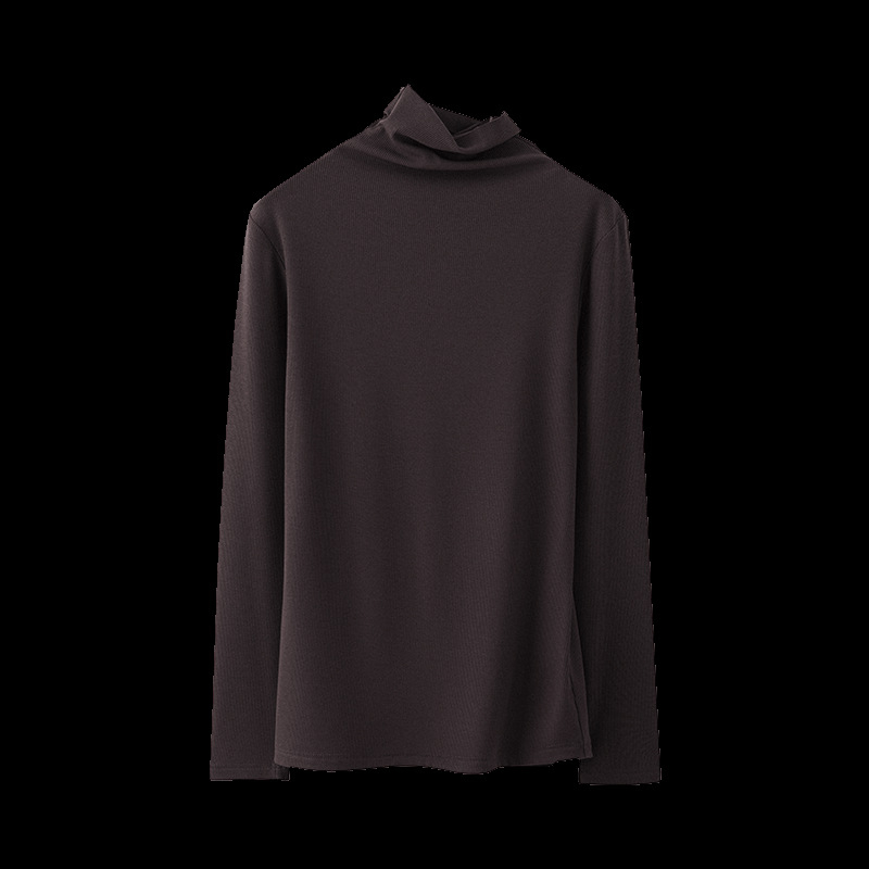 Ženski džemper s visokim ovratnikom, fleece podstava od akrila i kašmira, pleteni, dugi rukavi, klasičan kroj