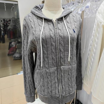 Női kapucnis kötött kardigán, cipzárral, vastag kasmír-alpaka-báránygyapjú keverék, laza szabás, hosszú ujjak, ősz 2025