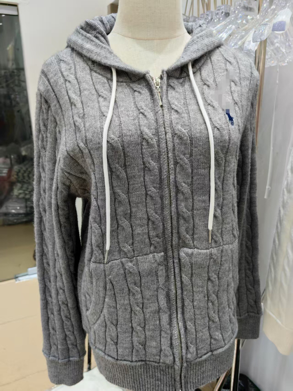 Női kapucnis kötött kardigán, cipzárral, vastag kasmír-alpaka-báránygyapjú keverék, laza szabás, hosszú ujjak, ősz 2025