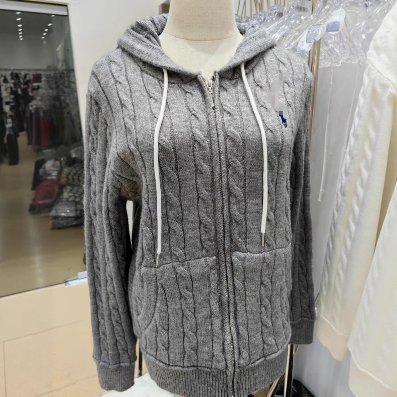 Női kapucnis kötött kardigán, cipzárral, vastag kasmír-alpaka-báránygyapjú keverék, laza szabás, hosszú ujjak, ősz 2025