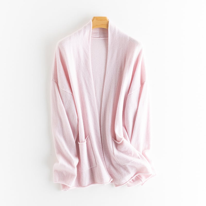 Cardigan din cașmir pentru femei, decolteu în V, mâneci lungi, 95%+ cașmir, toamnă 2023, stil urban