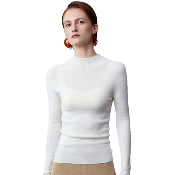 Női gyapjú fél-turtleneck kapucnis kötött pulóver – könnyű, hosszú ujjú, mindennapi letisztult stílus ősz-télre