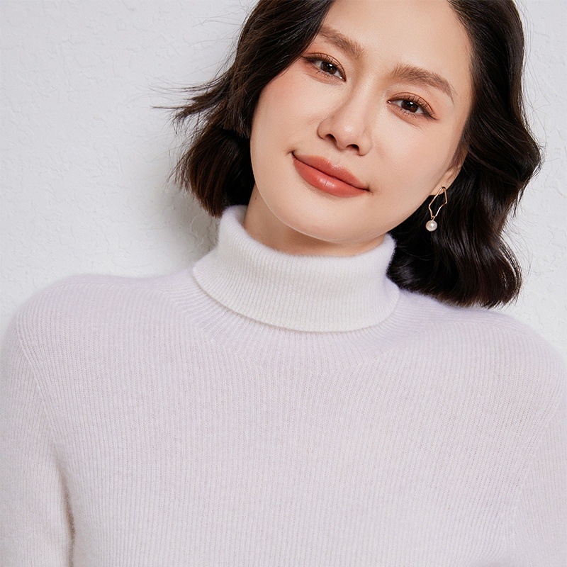 Pulover din lână pentru femei, 95% lână, Slim Fit, mâneci lungi, toamnă–iarna 2024