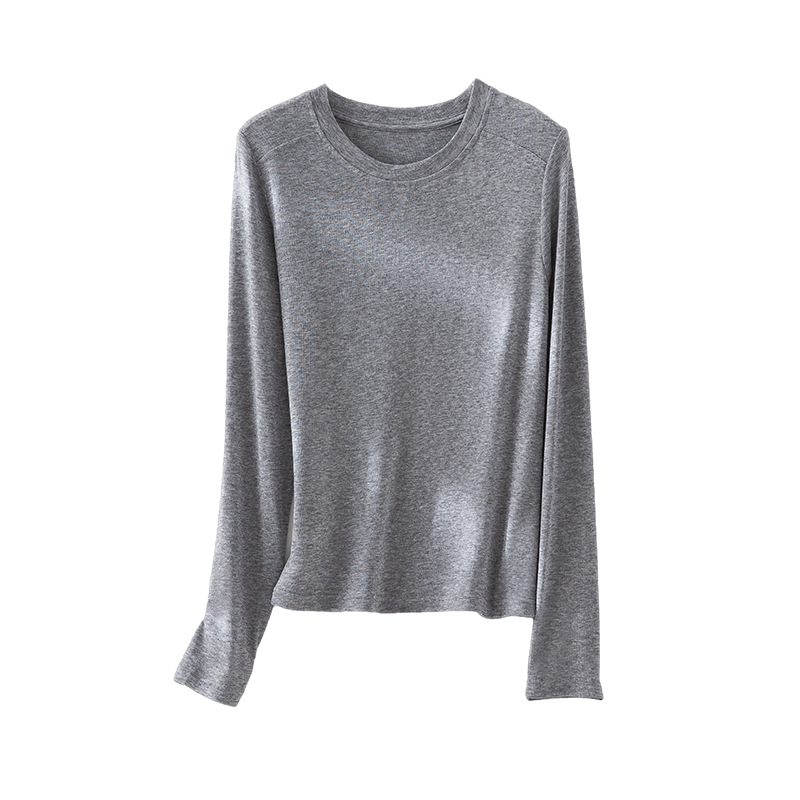 Pulover s okruglim izrezom, dugi rukavi, tanak Tencel-vuna smjesa, slobodan kroj, 70–80% Tencel, <30% vuna