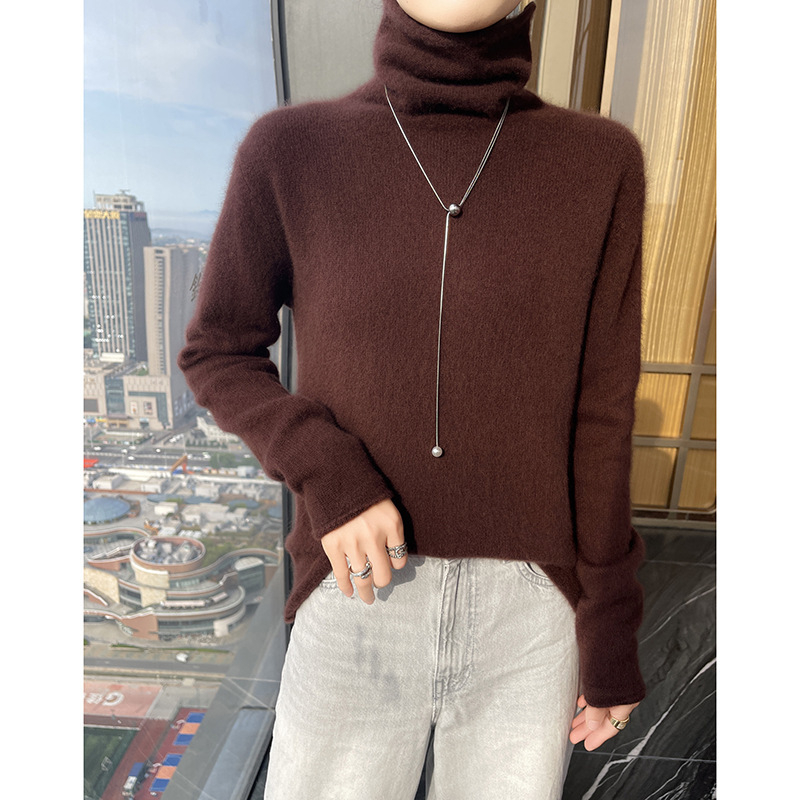 Jaka ar kapuci no kašmīra un vilnas maisījuma, brīvs siluets, garas piedurknes, bieza adījums, vienkrāsains raksts