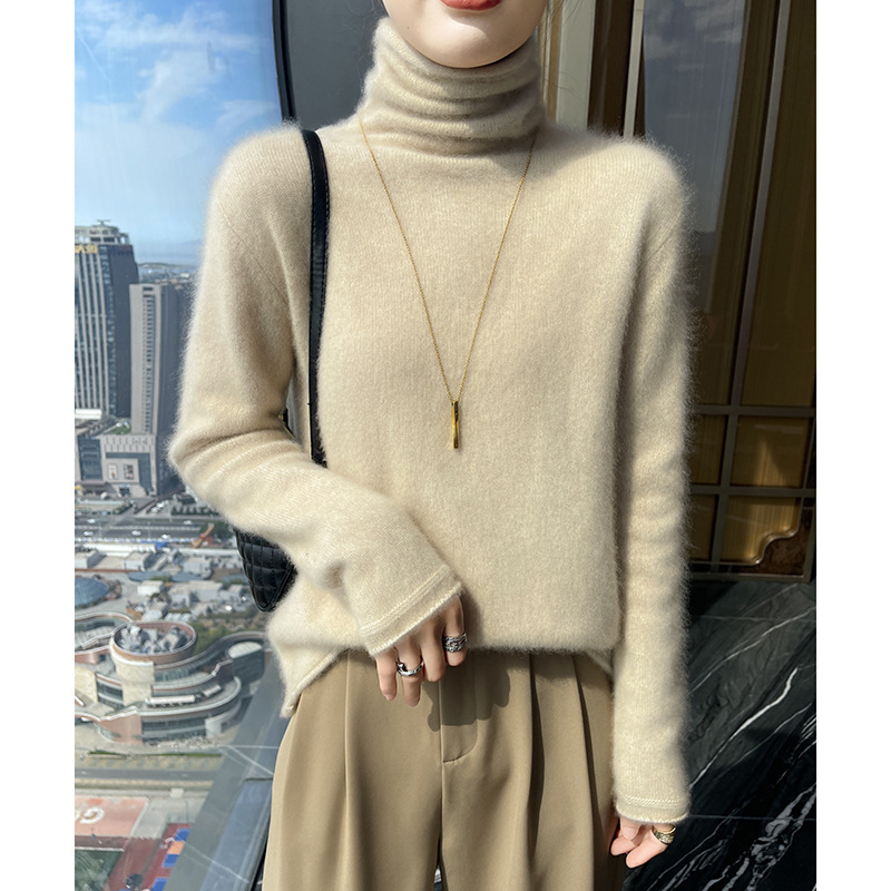 Jaka ar kapuci no kašmīra un vilnas maisījuma, brīvs siluets, garas piedurknes, bieza adījums, vienkrāsains raksts