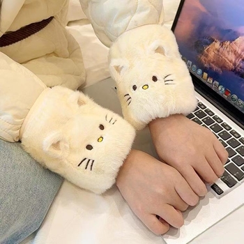 Mâneci anti-pete pluș – Unisex, pentru toate anotimpurile, model desene animate, cașmir