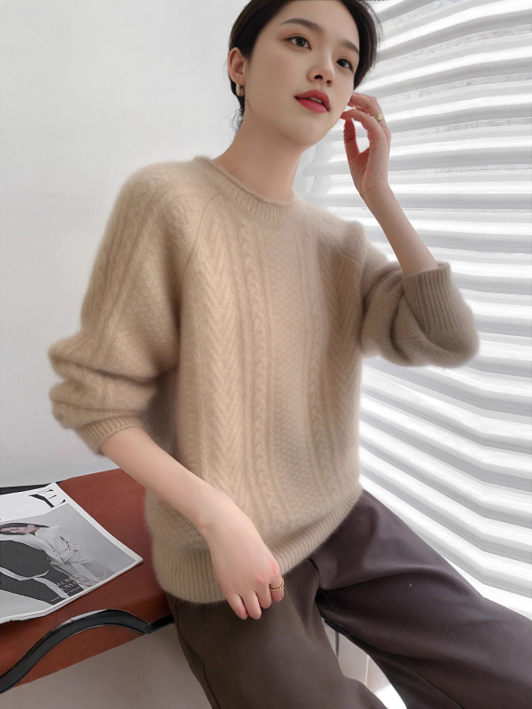 Zimski vuneni pulover s roliranim ovratnikom, širok kroj, korejski stil, udoban za slojevito oblačenje