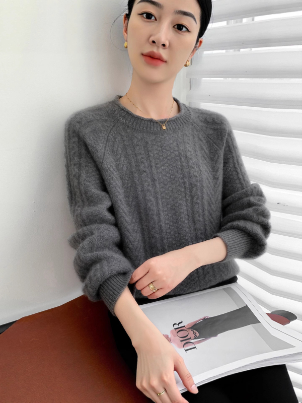 Zimski vuneni pulover s roliranim ovratnikom, širok kroj, korejski stil, udoban za slojevito oblačenje