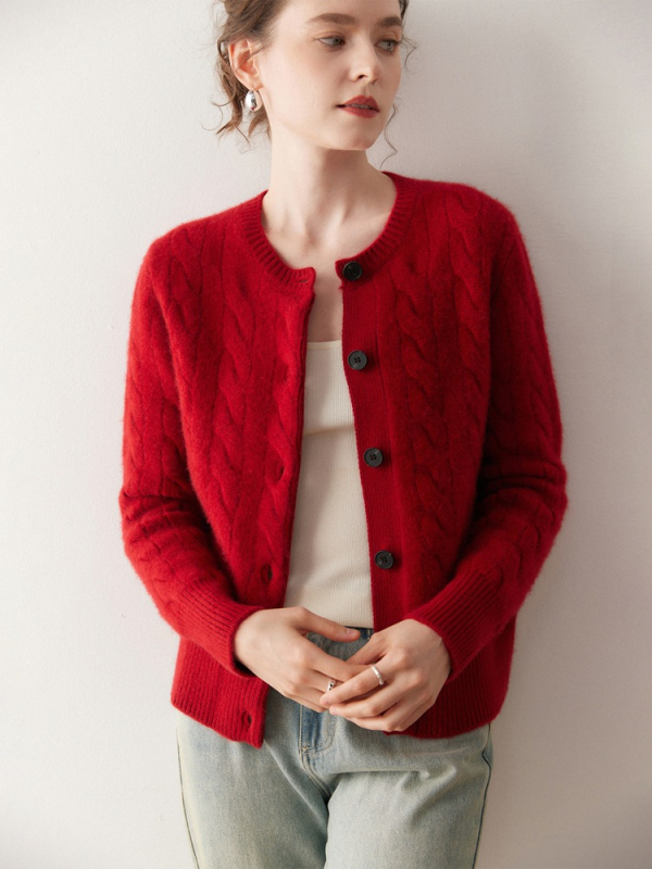 Palton cardigan din cașmir, tricotat în spirală, pentru femei, stil vintage, croială lejeră, mâneci lungi