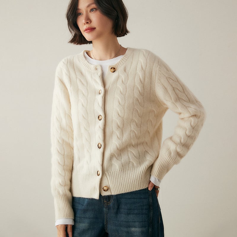 Palton cardigan din cașmir, tricotat în spirală, pentru femei, stil vintage, croială lejeră, mâneci lungi