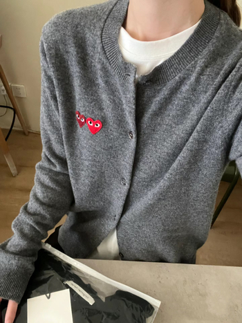 Kašmirski kardigan za parove u japanskom stilu sa motivom srca