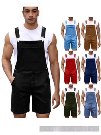 Férfi farmer rövidnadrág, egyenes szabás, középmagas derekú, cipzár, pamut denim