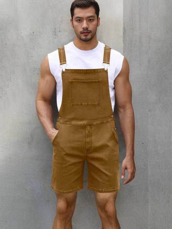 Férfi farmer rövidnadrág, egyenes szabás, középmagas derekú, cipzár, pamut denim