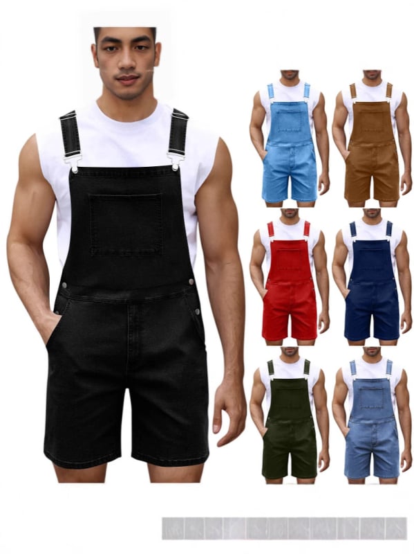 Férfi farmer rövidnadrág, egyenes szabás, középmagas derekú, cipzár, pamut denim