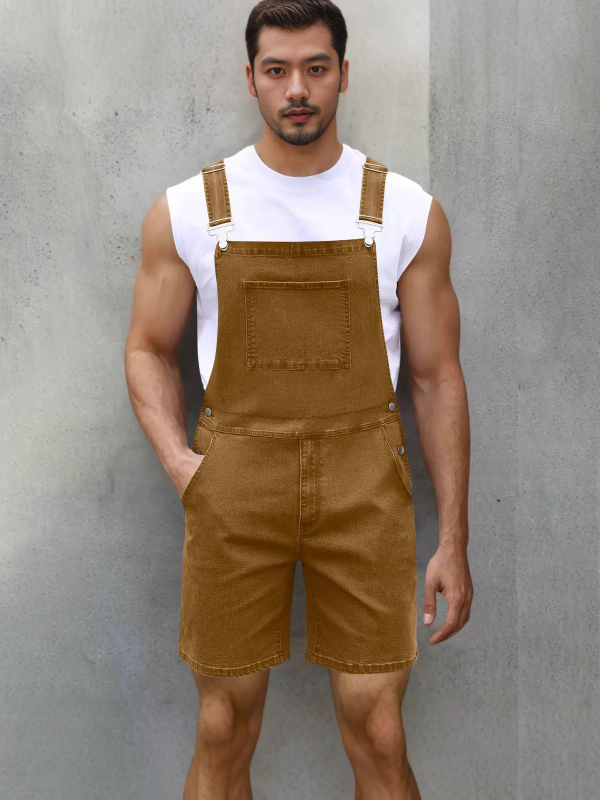 Férfi farmer rövidnadrág, egyenes szabás, középmagas derekú, cipzár, pamut denim