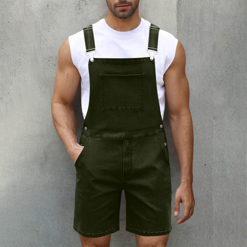 Férfi farmer rövidnadrág, egyenes szabás, középmagas derekú, cipzár, pamut denim