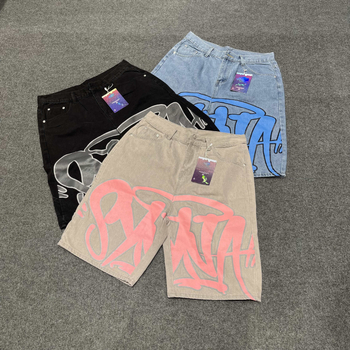 Ανδρικά τζιν σορτς, στυλ χιπ-χοπ, καουμποϊκό τζιν, ευθεία κοπή, μικροελαστικότητα, Καλοκαίρι 2025