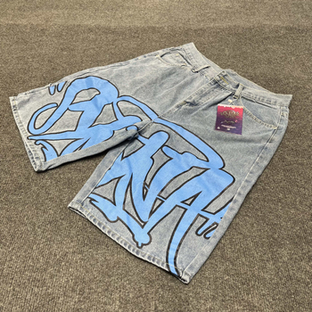 Ανδρικά τζιν σορτς, στυλ χιπ-χοπ, καουμποϊκό τζιν, ευθεία κοπή, μικροελαστικότητα, Καλοκαίρι 2025