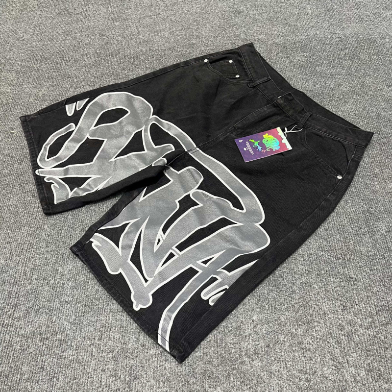 Ανδρικά τζιν σορτς, στυλ χιπ-χοπ, καουμποϊκό τζιν, ευθεία κοπή, μικροελαστικότητα, Καλοκαίρι 2025