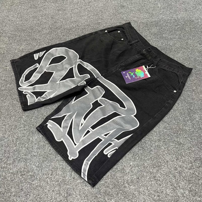 Ανδρικά τζιν σορτς, στυλ χιπ-χοπ, καουμποϊκό τζιν, ευθεία κοπή, μικροελαστικότητα, Καλοκαίρι 2025