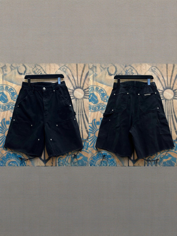 Дънкови къси панталони с прав силует, хип-хоп стил, 100% памук, средна талия, копче за закопчаване