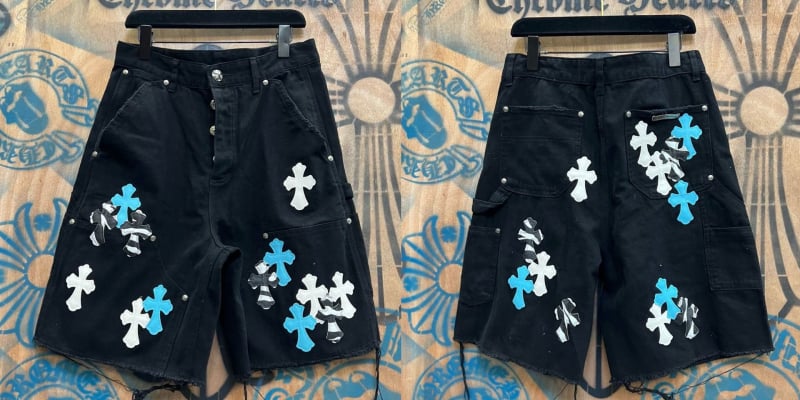 Дънкови къси панталони с прав силует, хип-хоп стил, 100% памук, средна талия, копче за закопчаване