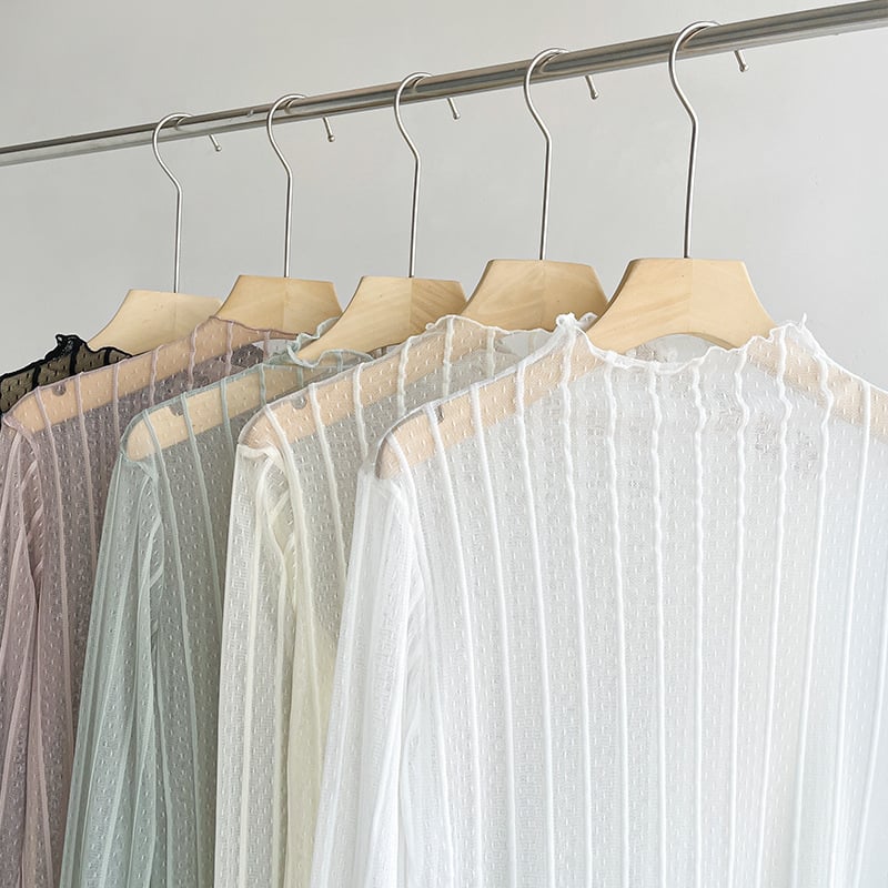 Ženski čipkasti baza-top s Jacquard tkanjem, geometrijski uzorak, 90–95% najlona