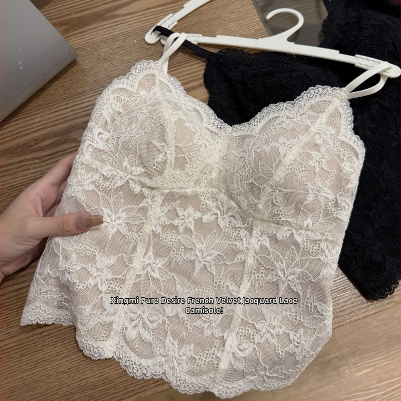 Xingmi 6099 Mežģīņu garš kamizols ar pildītiem kausiem, dziļš V kakls, 3/4 kauss, stingras dubultās siksnas