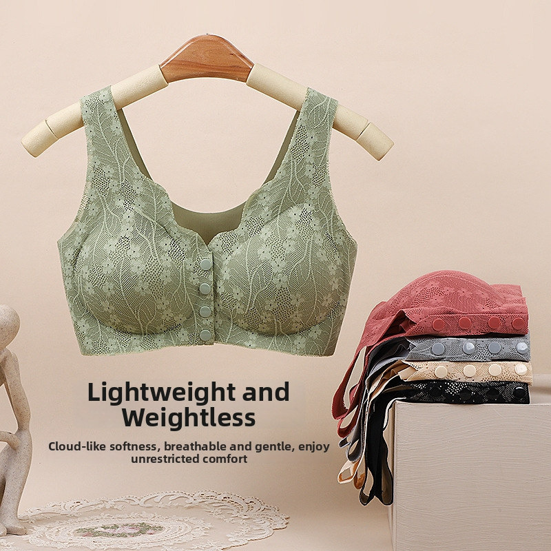 Žindymo liemenėlė su priekyje užsegama, belaidė, nėriniai, pilni kupoliai su putų įdėklu, nylon audinys