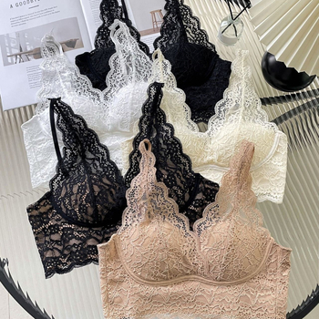 Podprsenka z francúzskej čipky s push-upom, 3/4 košík, tenká tvarovaná miska, pevné dvojité ramienka