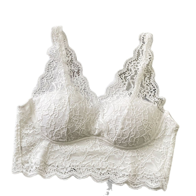 Podprsenka z francúzskej čipky s push-upom, 3/4 košík, tenká tvarovaná miska, pevné dvojité ramienka