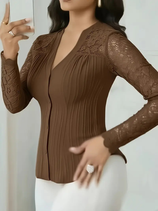 Majica s dugim rukavom, casual, jednobojna poliesterska tkanina, detalji šivanja