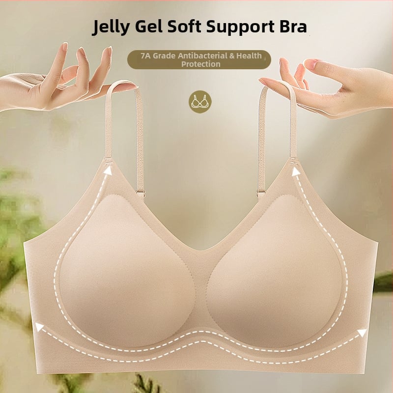 Push-Up podprsenka s jemnou oporou, zberanie bočných prs, 3/4 latexové košíčky, nylonový materiál, pevné dvojité ramienka