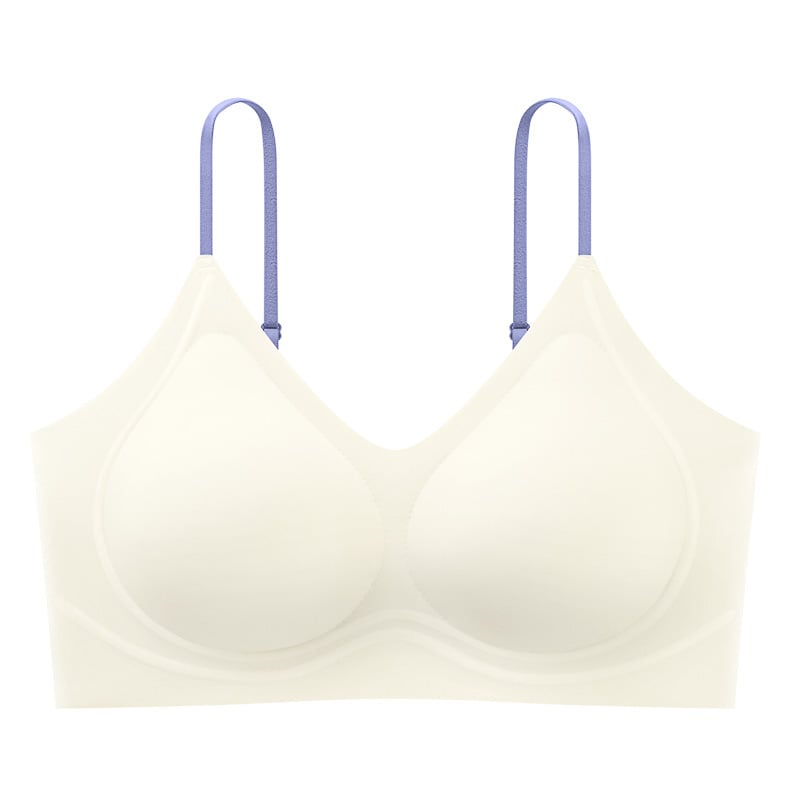 Push-Up бюстгальтер с мека поддръжка, събиране на страничните гърди, чашки латекс 3/4, нейлонов плат, фиксирани двойни презрамки