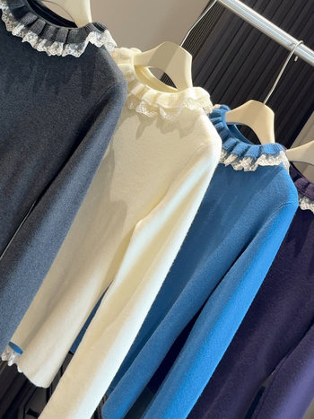 Ženski pleteni džemper s dugim rukavima i half-turtleneck ovratnikom, jednodobni poliester, japansko-korejski ležerni stil, zima 2025.