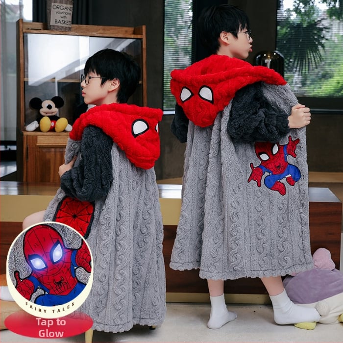 Детски халат за момичета за зимно домашно облекло, коралено кадифе, дебел флис, корейски стил, за деца над 8 години