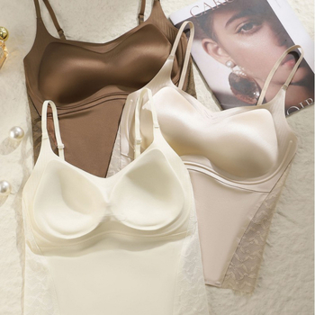 Veste stila kamizols ar iekšējiem pildījumiem, bezvadu, ārējais neilons, oderējums no Mulberry zīda, 3/4 krūšu izmērs