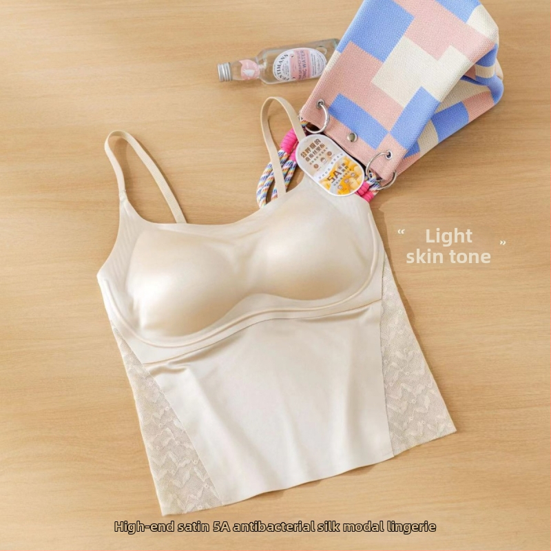 Veste stila kamizols ar iekšējiem pildījumiem, bezvadu, ārējais neilons, oderējums no Mulberry zīda, 3/4 krūšu izmērs