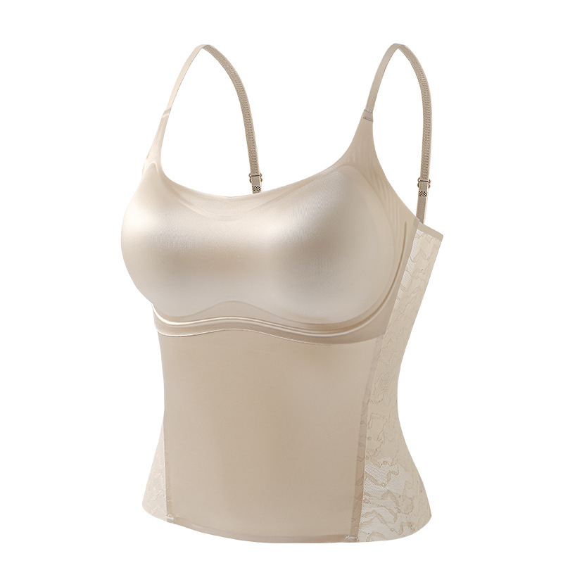 Veste stila kamizols ar iekšējiem pildījumiem, bezvadu, ārējais neilons, oderējums no Mulberry zīda, 3/4 krūšu izmērs