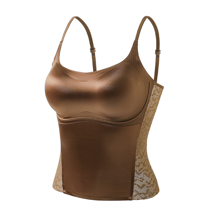 Veste stila kamizols ar iekšējiem pildījumiem, bezvadu, ārējais neilons, oderējums no Mulberry zīda, 3/4 krūšu izmērs