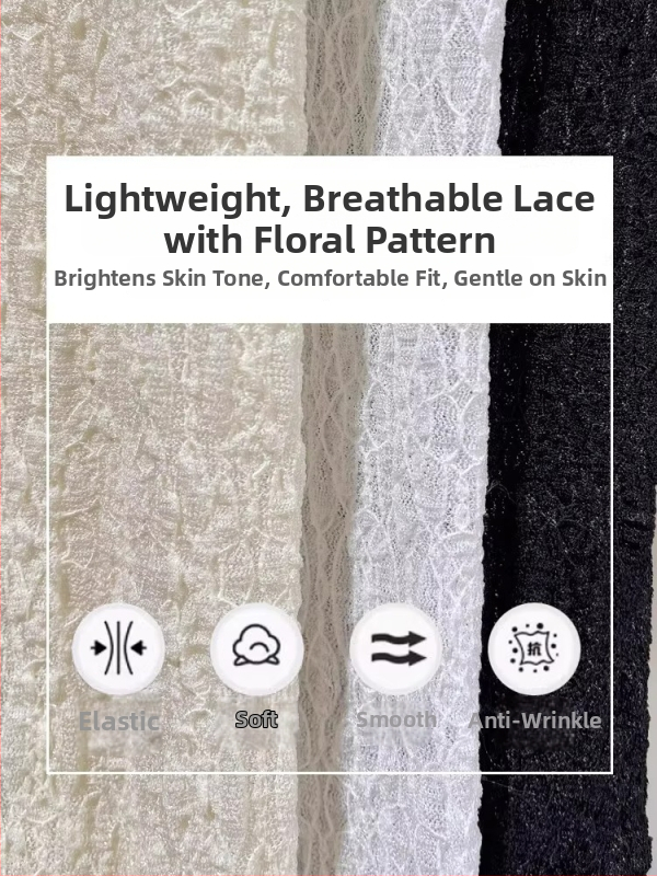 Sieviešu rudens‑ziemas mežģīņu bāzes tops ar garām piedurknēm, puse augsta apkakle, slaids piegriezums, 70–80% poliester