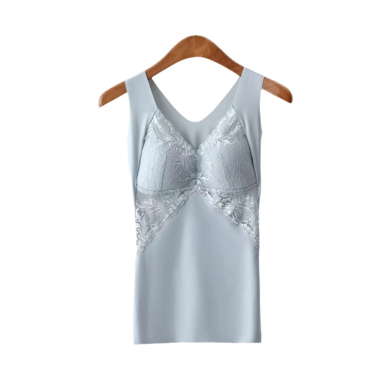 Ilga nėrinių liemenėlė vest stiliaus, su pilnu puodeliu ir plonais formuojamais puodeliais, pagrindinis audinys nailonas, liemenėlės pamušalas medvilnė 70–80%, fiksuoti dvigubi dirželiai