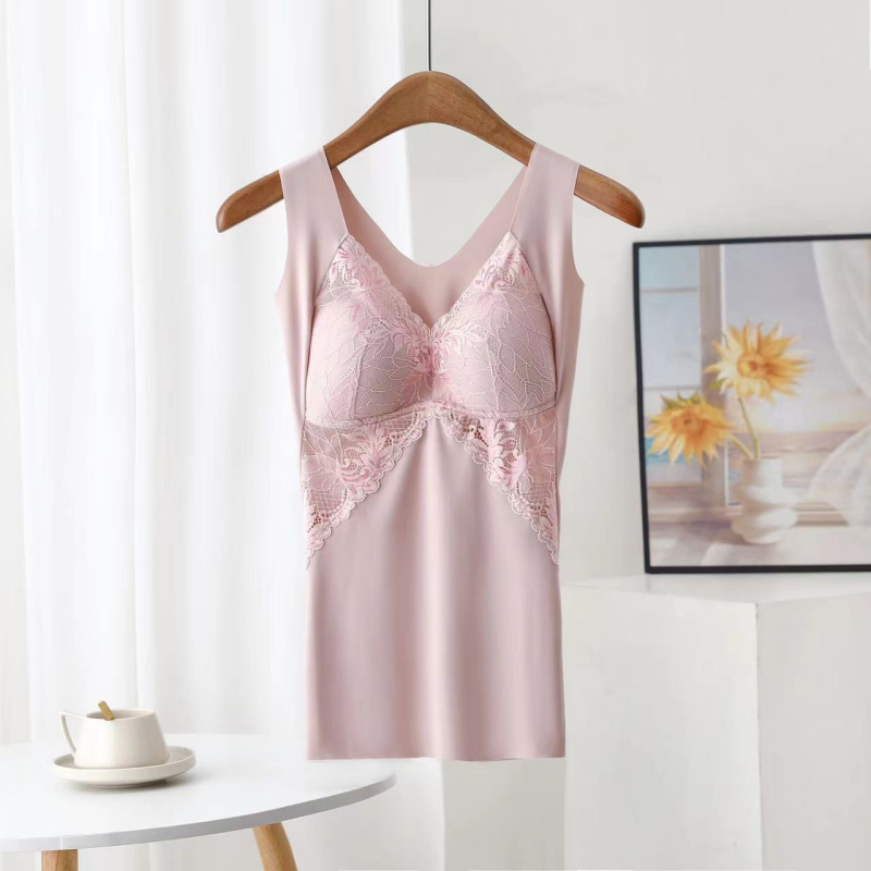 Ilga nėrinių liemenėlė vest stiliaus, su pilnu puodeliu ir plonais formuojamais puodeliais, pagrindinis audinys nailonas, liemenėlės pamušalas medvilnė 70–80%, fiksuoti dvigubi dirželiai