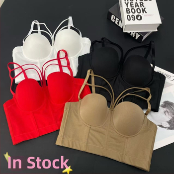 Mežģīņu krūšu kamizole ar zivs kaulu, noņemamās dubultās siksnas, galvenais materiāls: neilons 70–80%, formētas krūšu kauss, funkcijas: savākšana, augšējā atbalsta un ķermeņa veidošana