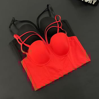 Mežģīņu krūšu kamizole ar zivs kaulu, noņemamās dubultās siksnas, galvenais materiāls: neilons 70–80%, formētas krūšu kauss, funkcijas: savākšana, augšējā atbalsta un ķermeņa veidošana