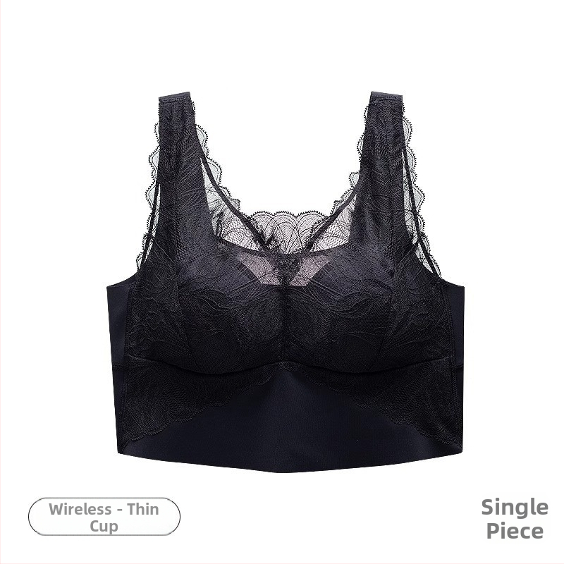 Mežģīnīts bezšuvju krūšturis no neilona ar muguras vestes stila dizainu, elpojošs, sānu krūšu savākšana