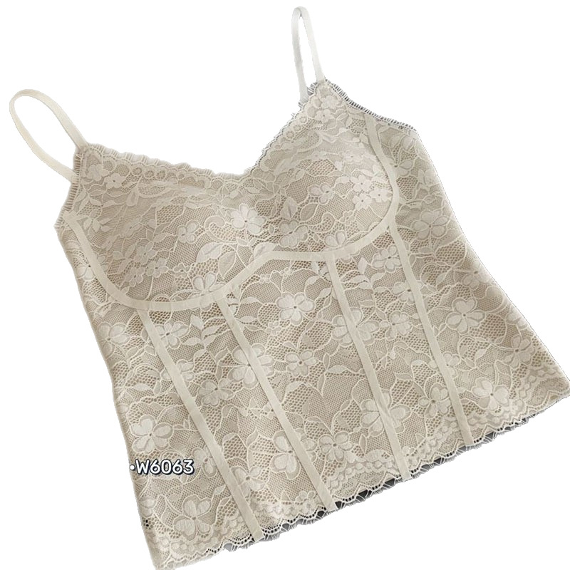 Mežģīņu vestes ar integrētām krūšu spilventiņiem, neilona audums, krūšu kauss 1/2, krūšu formas: plāns augšā, biezs apakšā