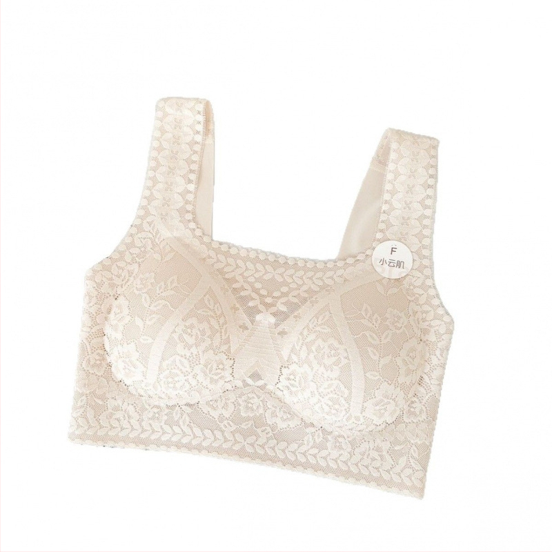 Mežģīņu bezvadu topiņš ar Push-Up, 3/4 krūšu kausi, plānas formējošas krūzes