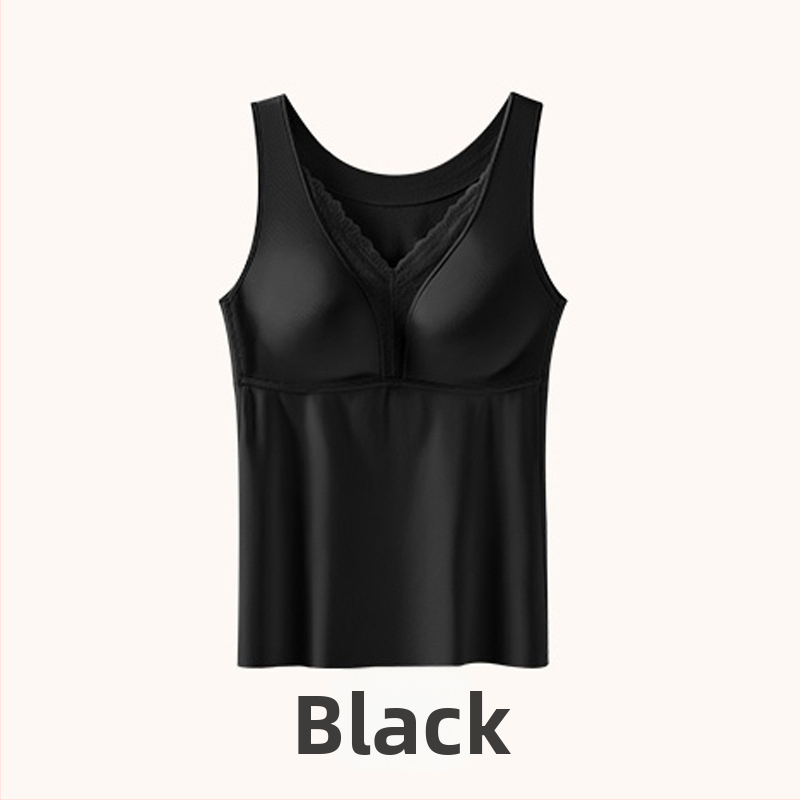 Nailona bezšuvju top ar dziļu V kaklu un mežģīnēm, 3/4 veidotas krūšu formas, antibakteriāls, fiksētas plecu siksnas